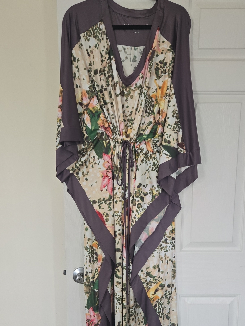 Midnight by Carole Hochman Floral Pullover Nightdress in Mauve and Floral.PXL